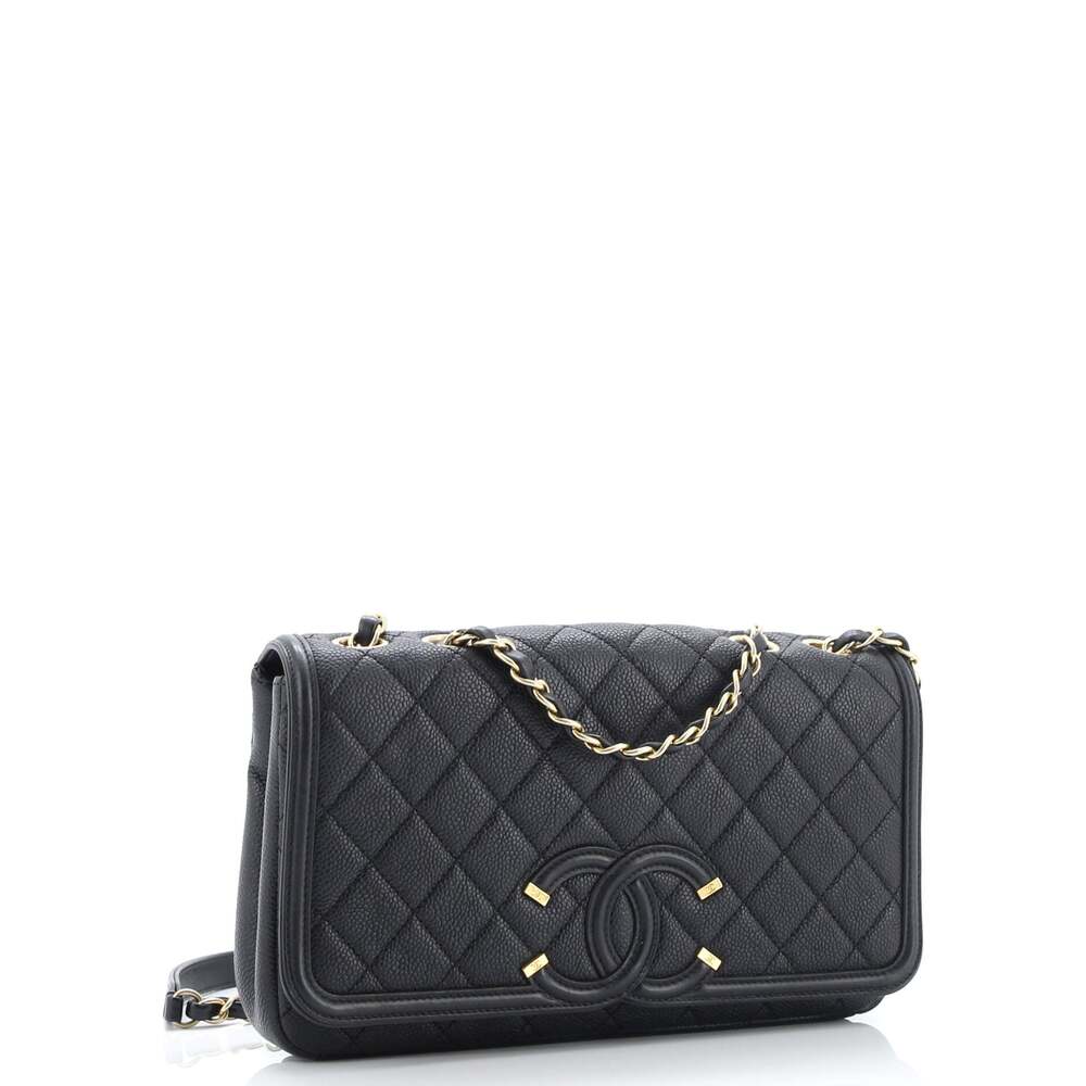 Chanel Filigree Flap Bag Quilted Caviar #223696C33B - Picture 3 of 9